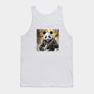 Metal Panda Grunge Rocky Panda Style Tank Top